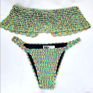 Beach Riot Rainbow Crochet Top/Bottom